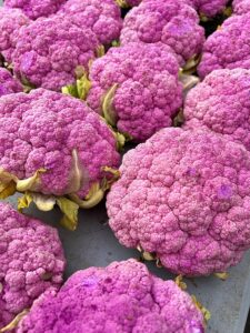 Article: Cauliflower companion plants. Purple Cauliflower